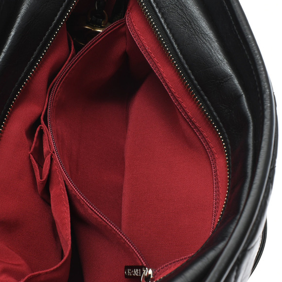 Chanel Black Gold Silver Hardware Vintage Calfskin Shoulder Bag - Picture 10 of 12